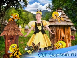 Шаблон  детский - Танец пчёлок