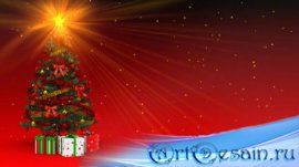 Футаж - Новогодняя елка с подарками