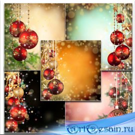  Christmas background with Christmas balls