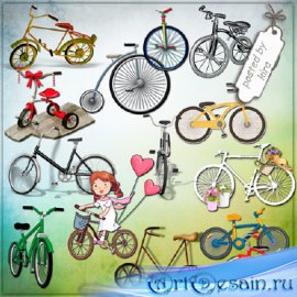 Клипарт - Велосипеды для больших и маленьких