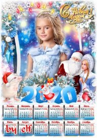 Праздничный календарь-фоторамка на 2020 год с Крысой - Бой Курантов громко  ...