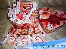 Шокобокс в подарок на День Влюбленных - Большое сердце