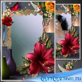 Цветочная рамка для фото - Магия цветов