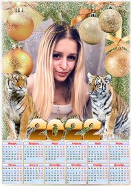 Календарь на 2022 год - Тигры